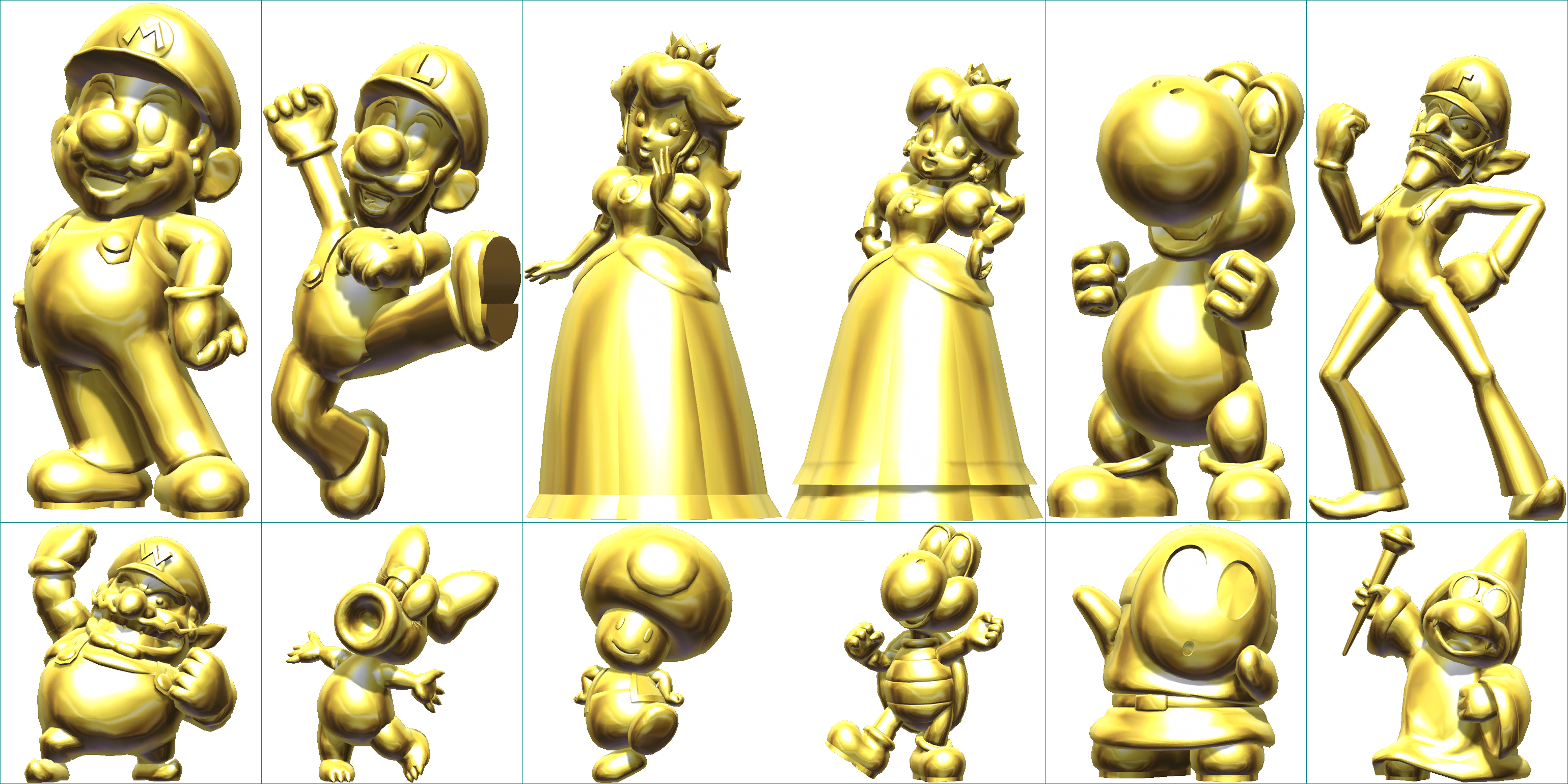 Mario Party 9 - Step It Up Statues