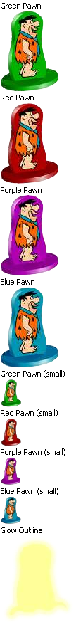 Pebbles Big Barney Chase - Fred Flintstone Pawns