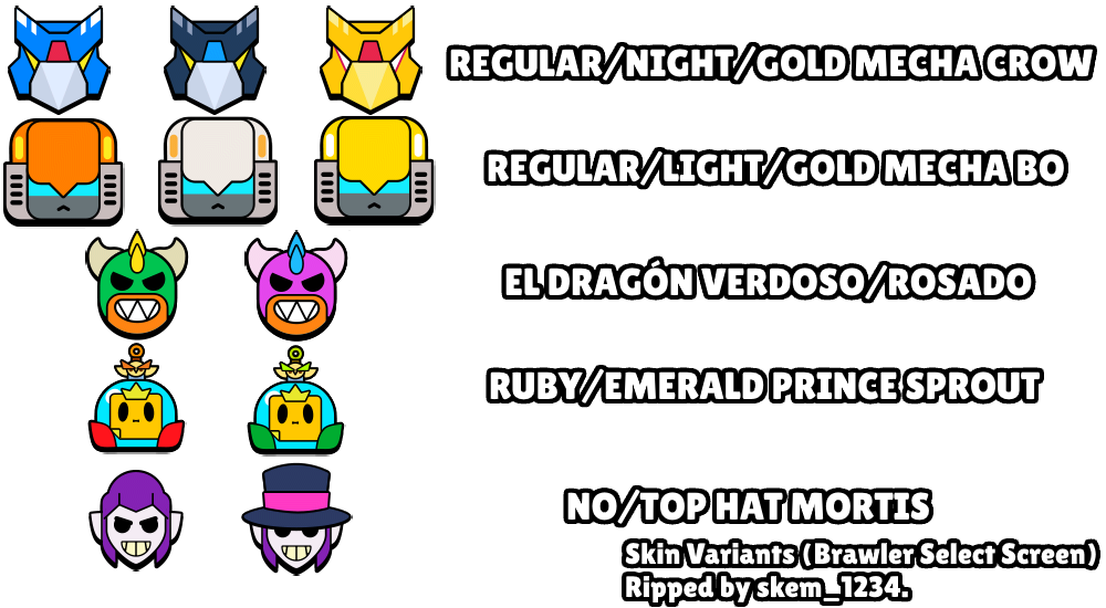 Skin Variants (Brawler Select Screen)