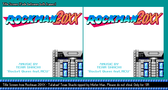 Rockman 20XX - Tatakae! Team Shachi / Mega Man 20XX - Go! Team Shachi! - Title Screen