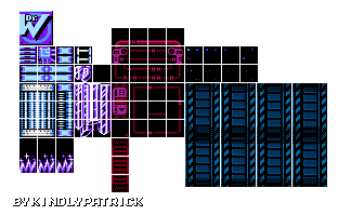 Mega Man Customs - Crystal Man Tileset (MMIV, GBC-Style)