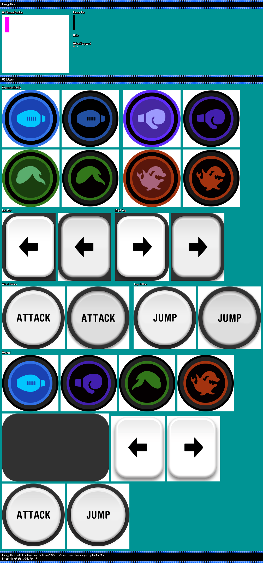 Energy Bars and UI Buttons