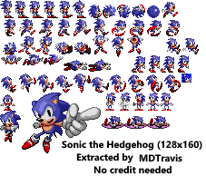 Sonic the Hedgehog Part 1 & 2 - Sonic (128x160)