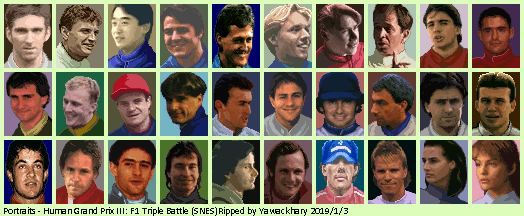 Human Grand Prix III: F1 Triple Battle (JPN) - Portraits