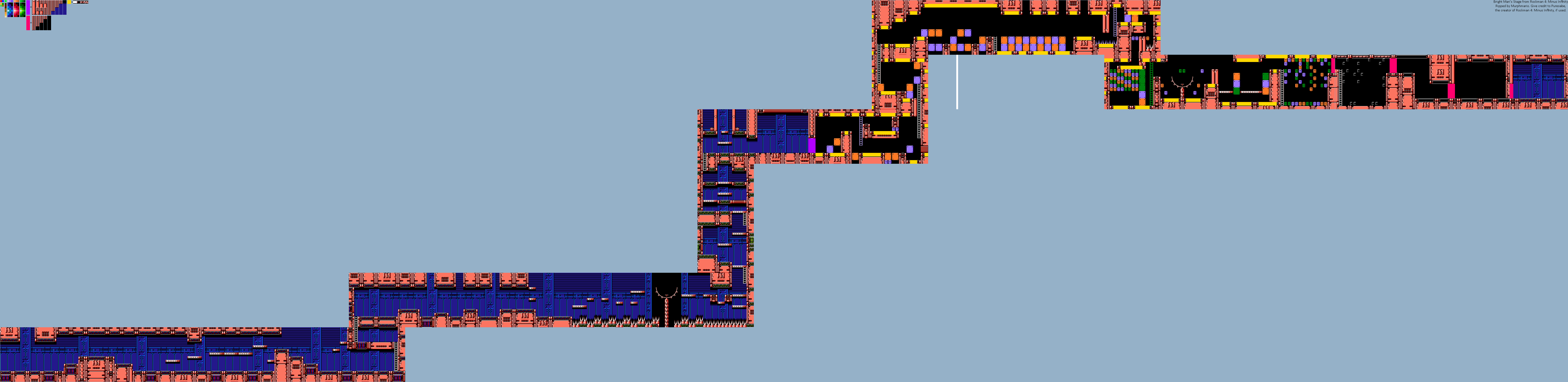 Rockman 4: Minus Infinity (Hack) - Bright Man Stage