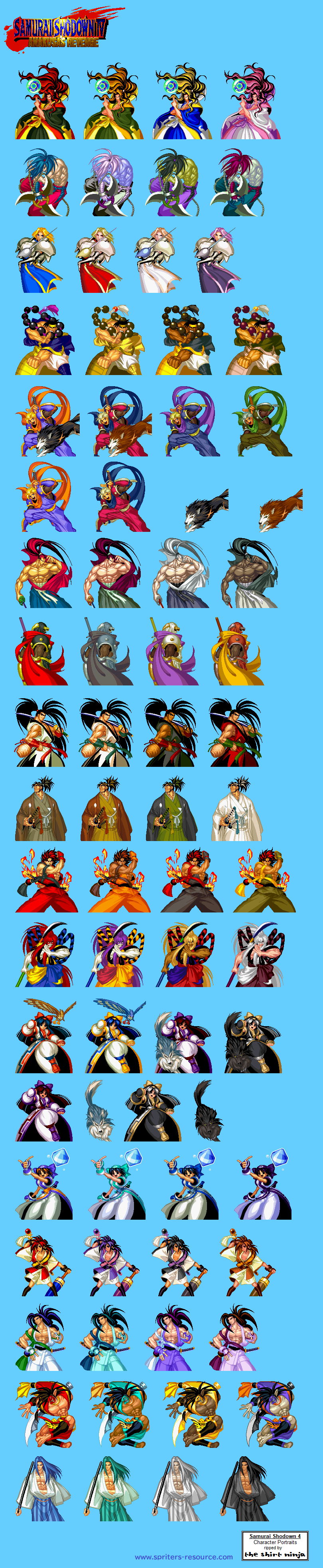 Samurai Shodown 4 - Character Portraits