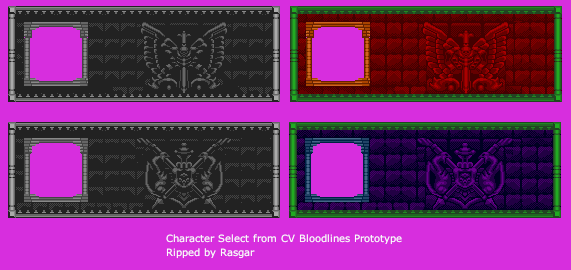 Castlevania: Bloodlines (Prototype) - Character Select