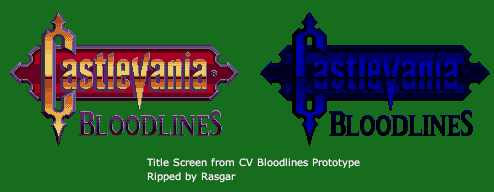 Castlevania: Bloodlines (Prototype) - Title Screen