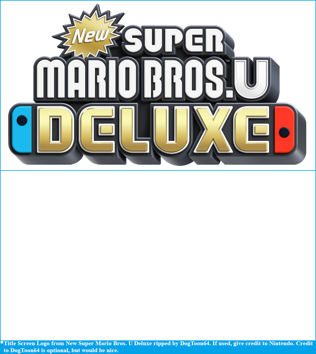 New Super Mario Bros. U Deluxe - Title Screen Logo