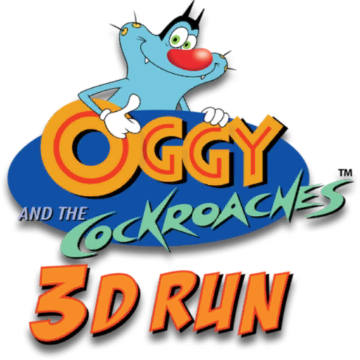 Oggy 3D Run - "3D Run" Logo