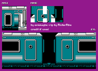 Ending Train Tileset (Mega Man 4) (Extended)