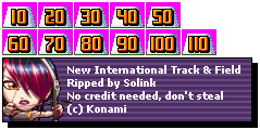 New International Track & Field - Marker Sprites