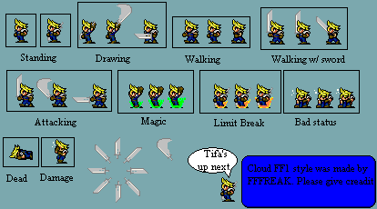 Final Fantasy 7 Customs - Cloud (Final Fantasy GBA-Style)