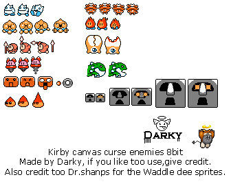 Kirby Customs - Enemies (Kirby Canvas Curse, Kirby's Adventure-Style)