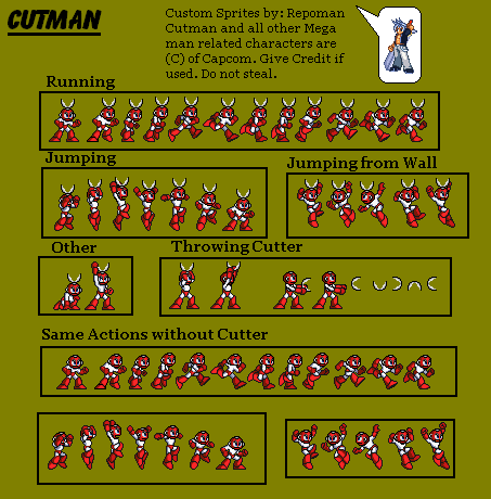 Mega Man Customs - Cut Man (Mega Man X-Style)