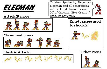 Mega Man Customs - Elec Man (Mega Man X-Style)