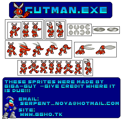 Mega Man Battle Network Customs - CutMan.EXE
