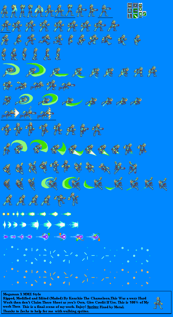 mini megaman x sprite sheet