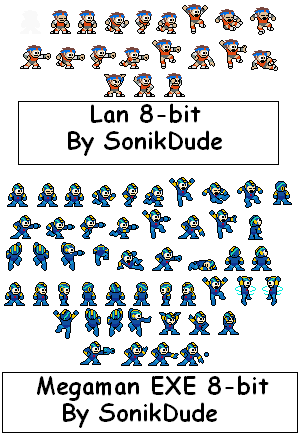 Mega Man Battle Network Customs - Lan & MegaMan.EXE (Mega Man NES-Style)
