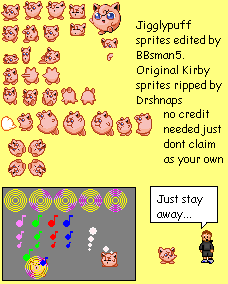 Pokémon Generation 1 Customs - #039 Jigglypuff (Kirby NES-Style)