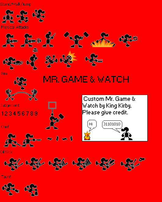 Super Smash Bros. Customs - Mr. Game & Watch