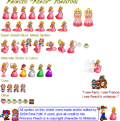 Super Smash Bros. Customs - Peach (Mega Man Zero-Style)