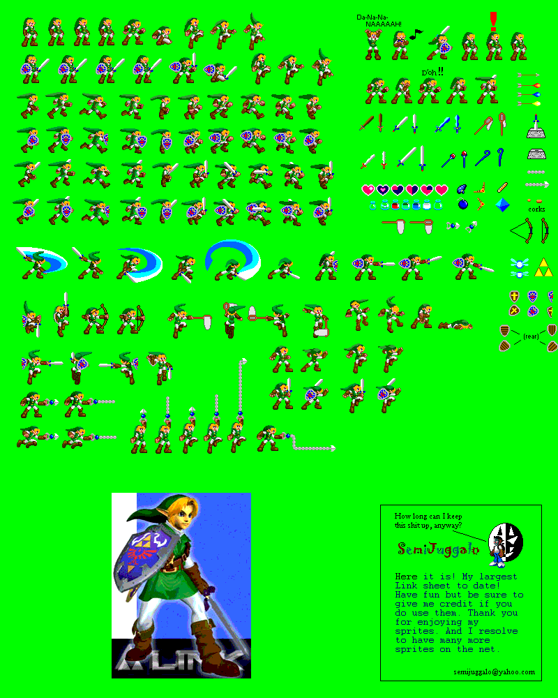 The Legend of Zelda Customs - Link (Mega Man Zero-Style)