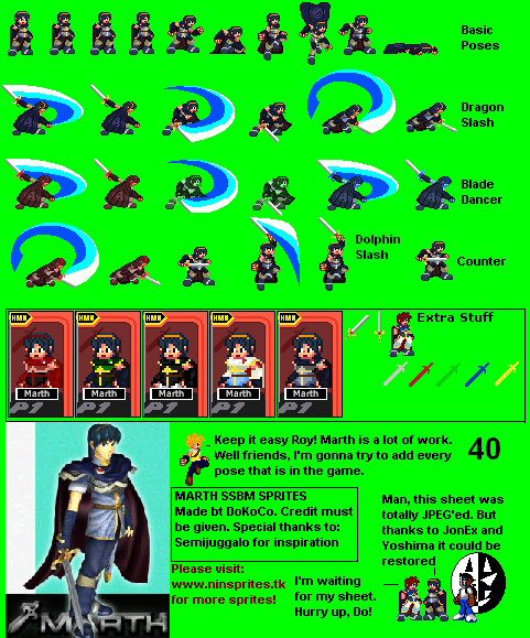 Fire Emblem Customs - Marth (Mega Man Zero-Style)