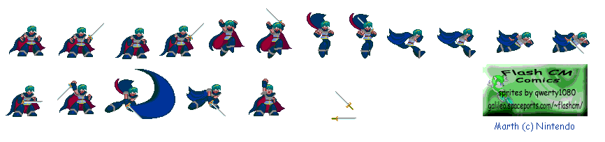 Fire Emblem Customs - Marth (Mega Man X4-Style)