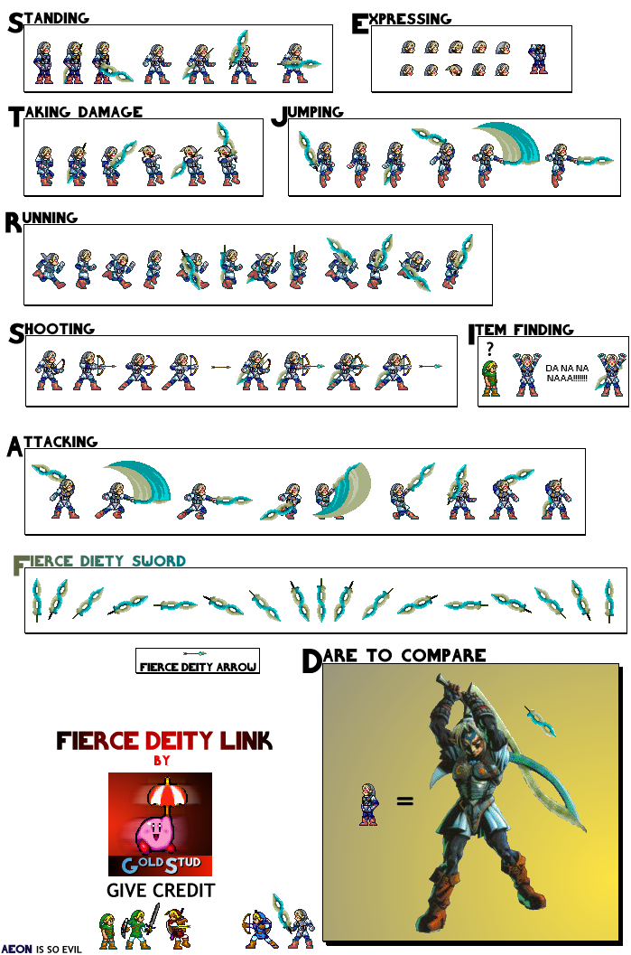 The Legend of Zelda Customs - Fierce Deity Link (Mega Man Zero-Style)