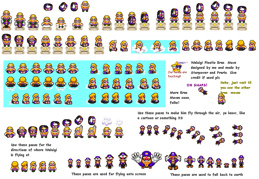 Wario Customs - Floatie Bros. (Mario & Luigi: Superstar Saga-Style)