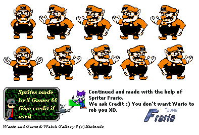 Wario Customs - Wario (Game & Watch Gallery 2-Style)