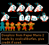 Paper Mario Customs - Doopliss (Super Mario Bros. 1 NES-Style)