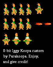 Mario Customs - Iggy Koopa (Super Mario Bros. 1 NES-Style)