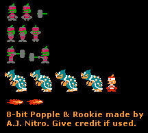Mario & Luigi Customs - Popple & Rookie (Super Mario Bros. 1 NES-Style)