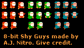 Shy Guy (Super Mario Bros. 1 NES-Style)