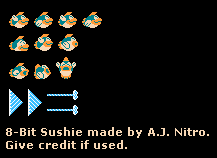 Paper Mario Customs - Sushie (Super Mario Bros. 1 NES-Style)
