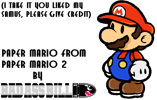 Paper Mario Customs - Paper Mario (Pixel Art)