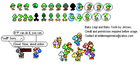 Baby Luigi and Baby Yoshi