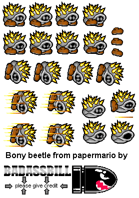 Bony Beetle (Paper Mario N64-Style)