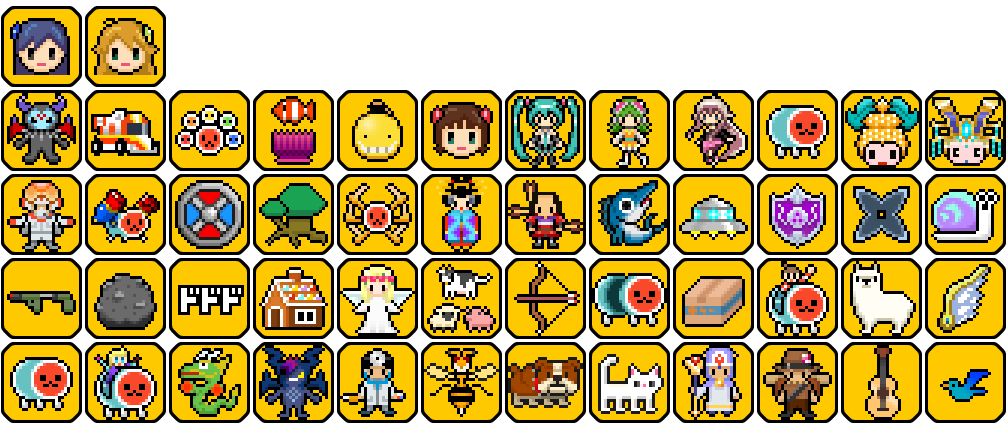 Taiko no Tatsujin: V Version - Costume Icons