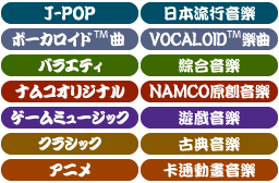 Taiko no Tatsujin: V Version - In-game Song Genre Badges