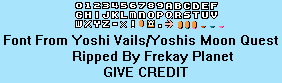 Yoshi Vails / Yoshi's Moon Quest (Hack) - Font