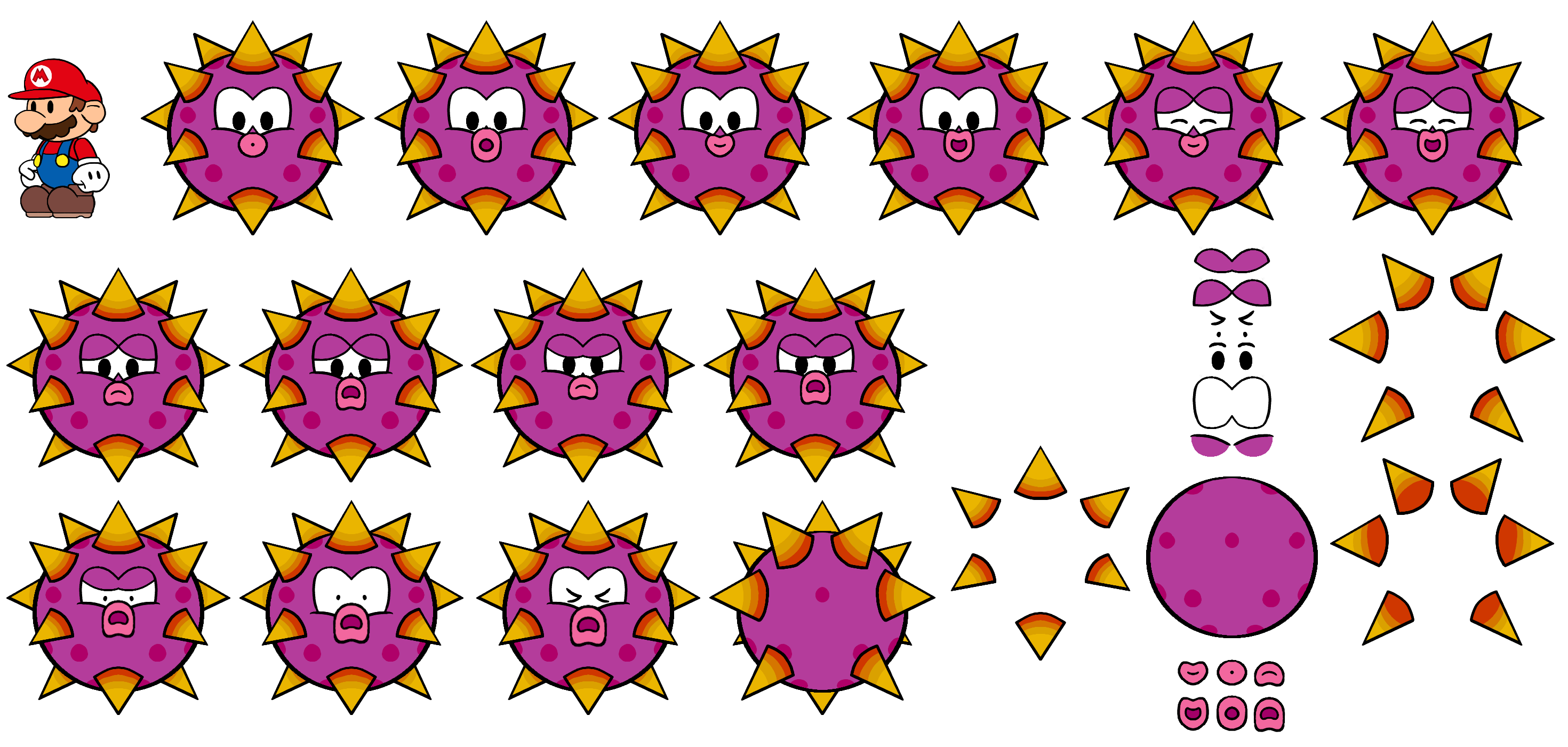 Urchin (Paper Mario-Style, Modern)