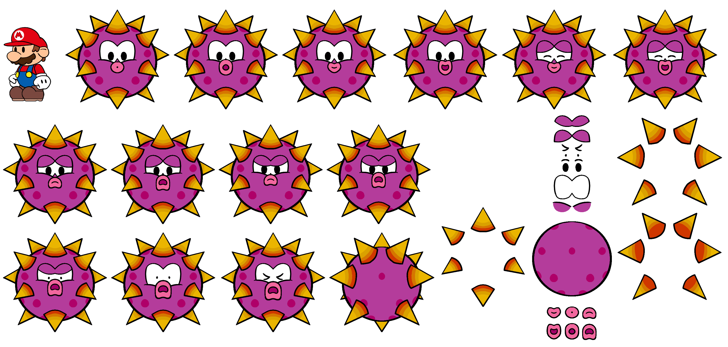 Mario Customs - Urchin (Paper Mario-Style, Modern)