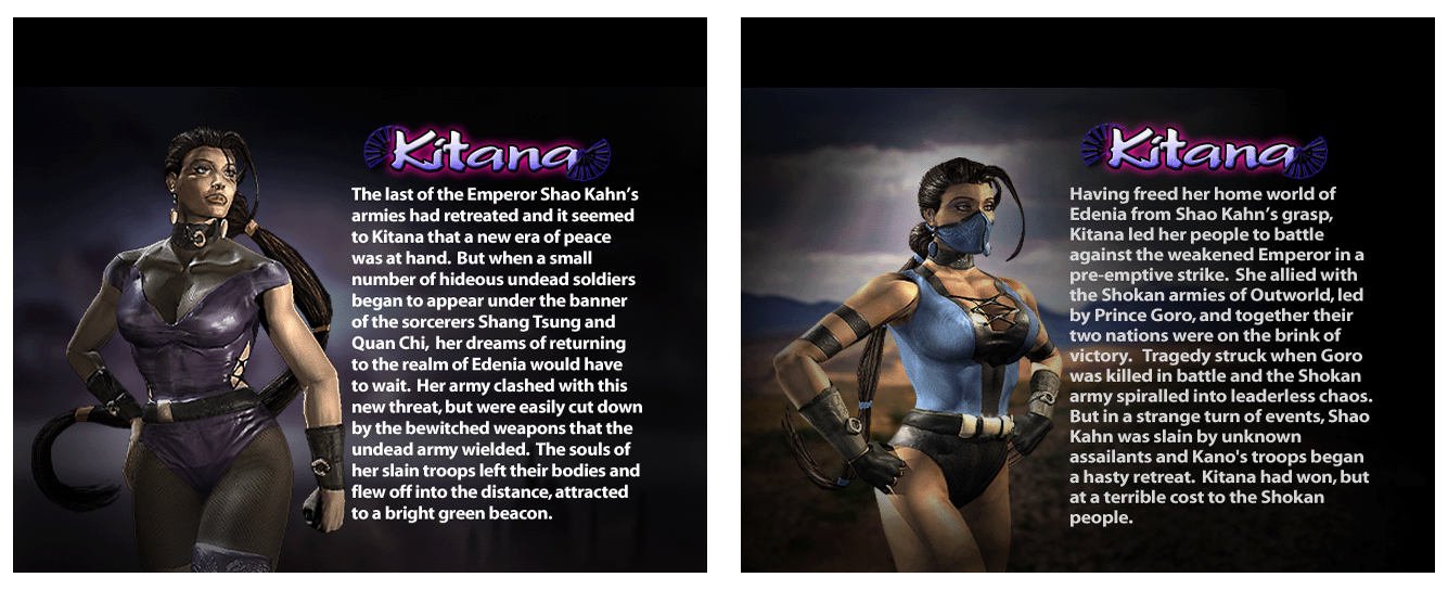 Mortal Kombat: Deadly Alliance - Kitana's Bio