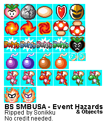 BS Super Mario USA (JPN) - Event Hazards & Objects