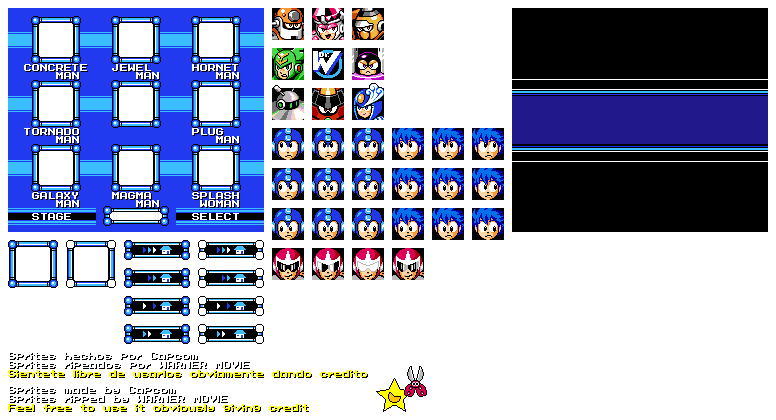 Mega Man 9 - Stage Select and Stage Start