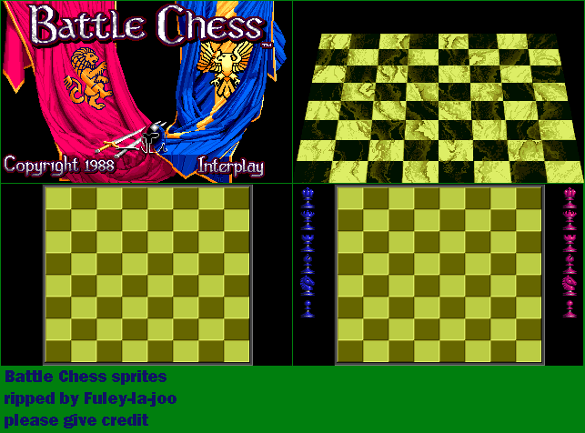 Battle Chess - Title Screen & Chessboard