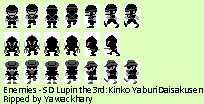 SD Lupin the Third: Kinko Yaburi Daisakusen (JPN) - Enemies